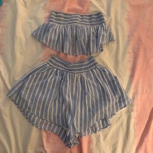 Blue & white Free People set